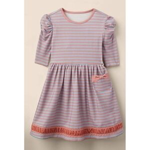 Matilda Jane Girls First in Line Striped Knit Lap Dress‎ Size 8 New